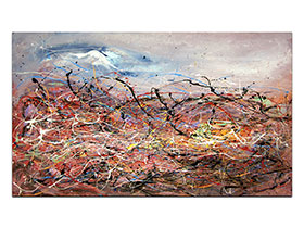 Moderne slike u galeriji MAG - apstraktna slika Dolina svjetla akril na platnu 160x95 cm