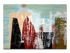 Moderne slike u galeriji MAG - apstraktna slika Kosmički fragmenti akril na hameru 100x70 cm