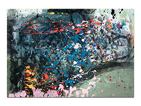 Moderne slike u galeriji MAG - apstraktna slika Nova razonoda akril na hameru 100x70 cm