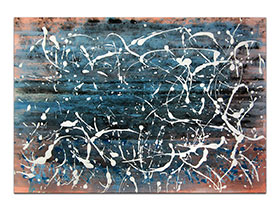 Moderne slike u galeriji MAG - apstraktna slika Slobodni let akril na hameru 100x70 cm