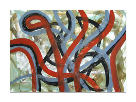 Umjetnine slike u galeriji MAG - apstraktna slika Prirodni odabir Akril na hameru 100x70 cm