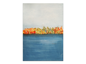 Ideje za uređenje stana slikama iz galerije MAG - apstraktna slika Raspjevana obala Akril na hameru 100x70 cm
