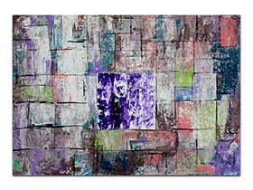 Prodaja umjetničkih slika u online galeriji MAG - apstraktna slika Miris ljubičice akril na hameru 100x70 cm