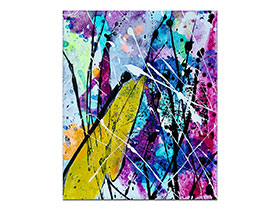 Moderne slike u galeriji MAG - apstraktna slika Prirodni sklad IV Akril na platnu 30x25 cm