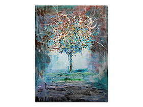 Moderne slike u galeriji MAG - apstraktna slika Drvo radosti akril na napetom 3D platnu 160x120 cm