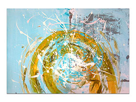 Moderne slike u galeriji MAG - apstraktna slika Buđenje sunca akril na hameru 100x70 cm