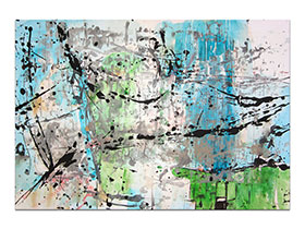 Moderne slike u galeriji MAG - apstraktna slika Prirodni ambijent akril na hameru 100x70 cm