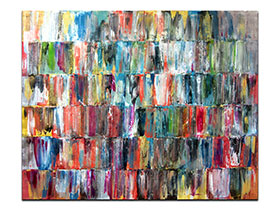 Moderne slike u galeriji MAG - apstraktna slika Slojevi nježnosti IV akril na 3D platnu 150x120 cm