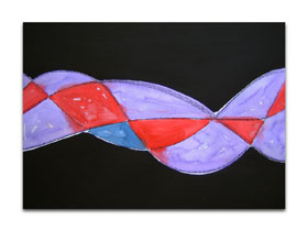 Slikarstvo apstrakcija akcija 50% popusta u online galeriji MAG - originalna apstraktna slika - Prostorne krivulje