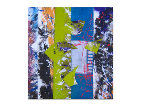 Opremanje stanova modernim slikama iz galerije MAG - Obale snova - apstraktna slika kombinirana tehnika 40x38 cm