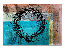 Moderne slike u galeriji MAG - apstraktna slika Rotirajuća impresija akril na hameru 100x70 cm