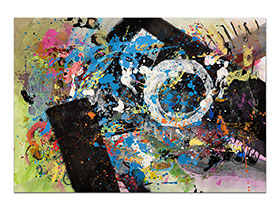 Moderne slike u galeriji MAG - apstraktna slika Nova realnost akril na hameru 100x70 cm