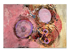 Moderne slike u galeriji MAG - apstraktna slika Kružna kretanja akril na hameru 100x70 cm