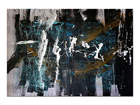 Moderne slike u galeriji MAG - apstraktna slika Noćni dirigent akril na hameru 100x70 cm