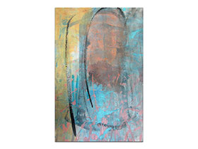 Moderne slike u galeriji MAG - apstraktna slika Ljetne zore akril na hameru 49x32 cm