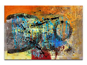 Moderne slike u galeriji MAG - apstraktna slika Ljetna impresija akril na hameru 100x70 cm