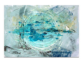 Moderne slike u galeriji MAG - apstraktna slika Tirkizna nebula akril na hameru 100x70 cm