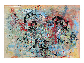 Moderne slike u galeriji MAG - apstraktna slika Tražimo sebe akril na hameru 100x70 cm