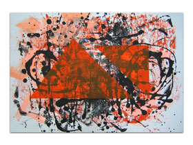 Galerije u zagrebu galerija MAG - apstraktna slika Triangulacije Akril na hameru 100x70 cm