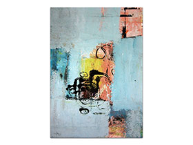 Moderna galerija apstraktnih slika MAG - apstraktna slika Astečki tragovi akril na hameru 100x70 cm