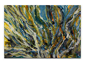 Moderne slike u galeriji MAG - apstraktna slika Formacije snova II akril na hameru 100x70 cm