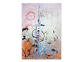 Moderne slike u galeriji MAG - apstraktna slika Jutarnja rapsodija akril na hameru 100x70 cm