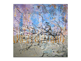 Umjetnine slike prodaja u galeriji MAG - Nebo boje lavande - apstraktna slika na platnu 65x65 cm