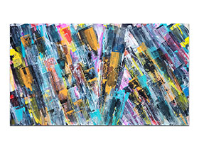 Moderne slike u galeriji MAG - apstraktna slika Novi smjerovi III akril na platnu 140x80 cm