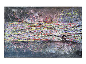 Moderne slike u galeriji MAG - apstraktna slika Protok energije akril na platnu 150x100 cm