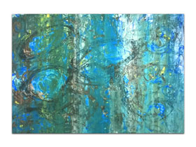 Slikarstvo apstrakcija MAG galerija - originalna apstraktna slika Arboretum želja akril na hameru 100x70 cm