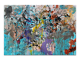 Moderne slike u galeriji MAG - apstraktna slika Kiša želja akril na hameru 100x70 cm