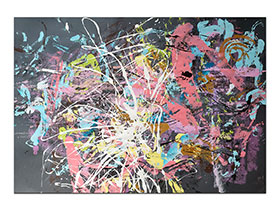 Moderne slike u galeriji MAG - apstraktna slika Svjetlosne niti akril na hameru 100x70 cm