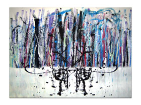 Prodajna galerija slika MAG - Tajnovito mjesto - apstraktna slika na platnu 100x70 cm