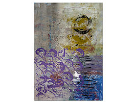 Moderne slike u galeriji MAG - apstraktna slika Lavandina polja mediterana akril na hameru 100x70 cm