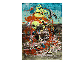 Galerija moderne umjetnosti MAG online galerija - apstraktna slika Uzavrela stvarnost akril na hameru 40x29 cm