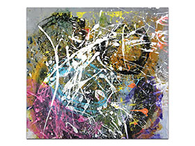 Moderne slike u galeriji MAG - apstraktna slika Intenzivna šarolikost akril na hameru 70x65 cm