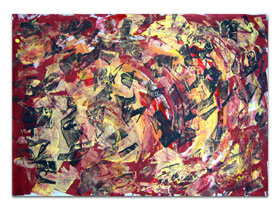 Prodaja umjetničkih slika u galeriji MAG - apstraktna slika Oluja akril na hameru 100x70 cm