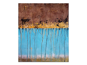 Moderne slike u galeriji MAG - apstraktna slika Kiša na obzoru Akril na napetom platnu 70x60 cm