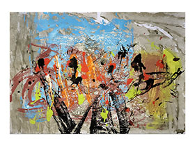 Moderne slike u galeriji MAG - apstraktna slika Kreativni valovi akril na hameru 100x70 cm