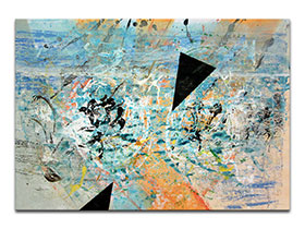 Moderne slike u galeriji MAG - apstraktna slika Kote maštanja akril na hameru 100x70 cm