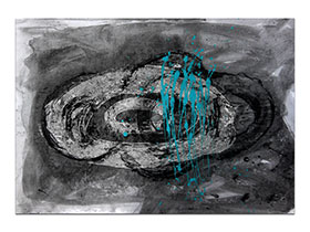 Moderne slike u galeriji MAG - apstraktna slika Elipsis somnia akril na hameru 100x70 cm