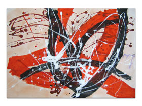 Online galerije slika MAG - apstraktna slika Leptirov ples Akril na hameru 100x70 cm