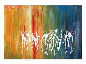 Moderne slike u galeriji MAG - apstraktna slika Ples godišnjih doba Akril na napetom platnu 100x70 cm