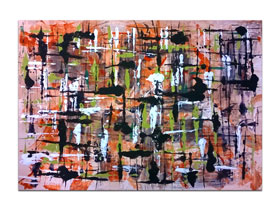 Split galerije slika MAG - apstraktna slika Love network 1 Akril na hameru 100x70 cm