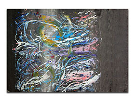 Moderne slike u galeriji MAG - apstraktna slika Boje u sivilu II akril na hameru 100x70 cm