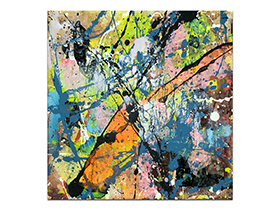 Moderne slike u galeriji MAG - apstraktna slika Formiranje misli II akril na platnu 25x25 cm