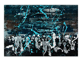 Moderne slike u galeriji MAG - apstraktna slika Noćne siluete akril na hameru 100x70 cm