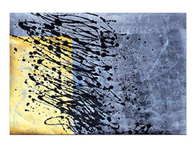 Moderne slike u galeriji MAG - apstraktna slika Zlatni segment akril na hameru 100x70 cm