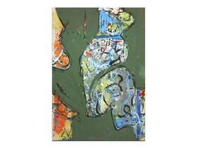 Slike za zid u ponudi galerije slika MAG - apstraktna slika Intermezzo akril na hameru 100x70 cm