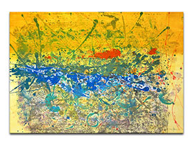 Moderne slike u galeriji MAG - apstraktna slika Sunčani dan akril na hameru 100x70 cm